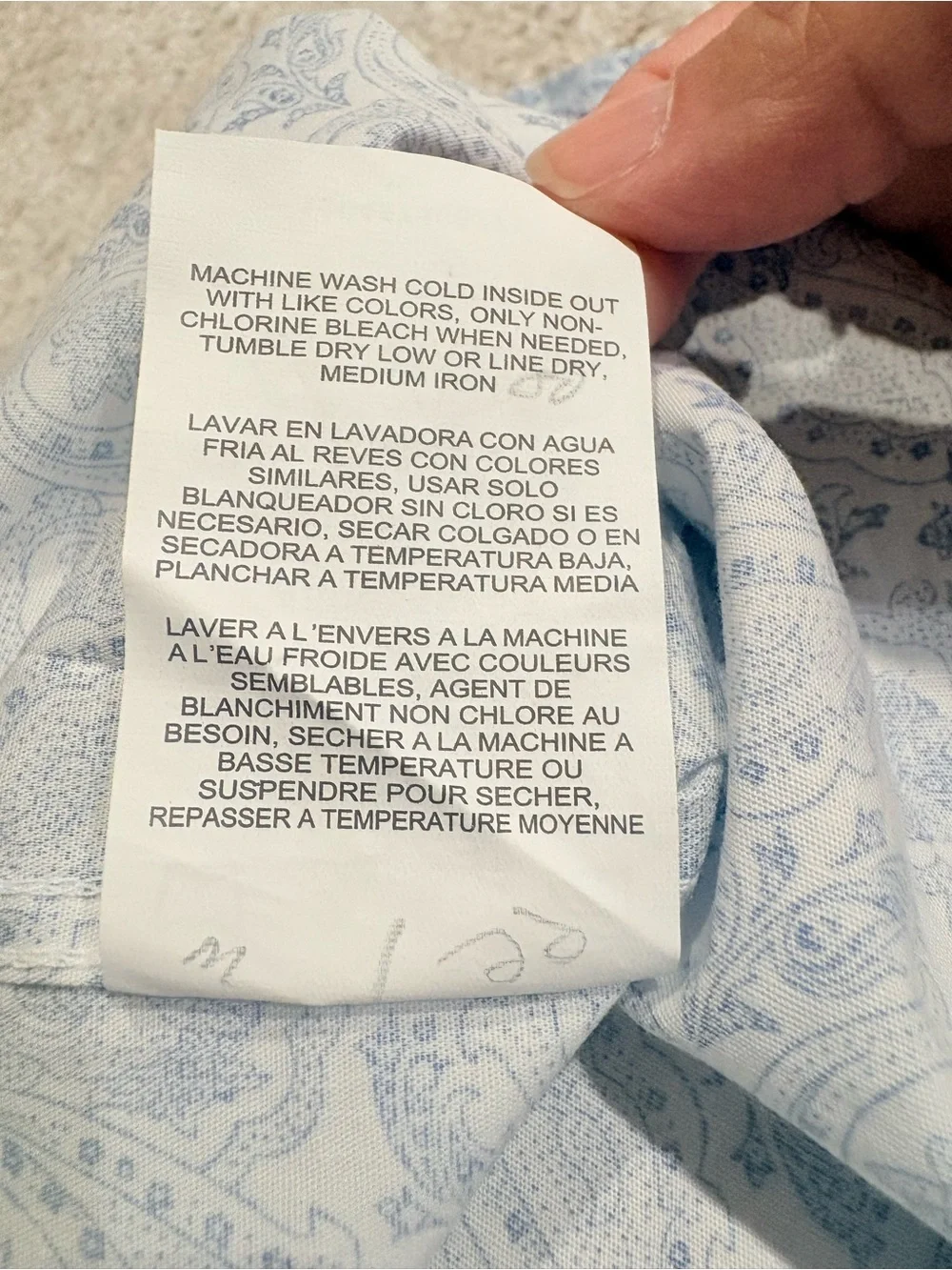 NWT Wrangler Girl’s Blue Paisley Button-Down Shirt